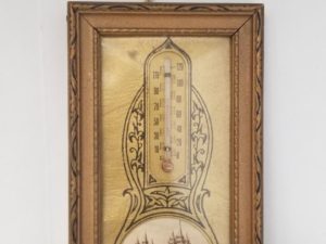 Small “MORMON TEMPLE, SALT LAKE CITY” Souvenir — Small Temple Photo & Thermometer
