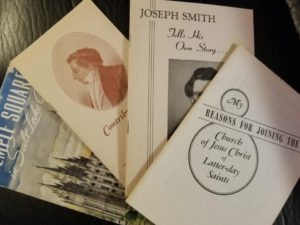 4 LDS Pamphlets: My Reasons for Joining the Church / Temple Square / Contributions of Joseph Smith / Joseph Smith Tells His Own Story