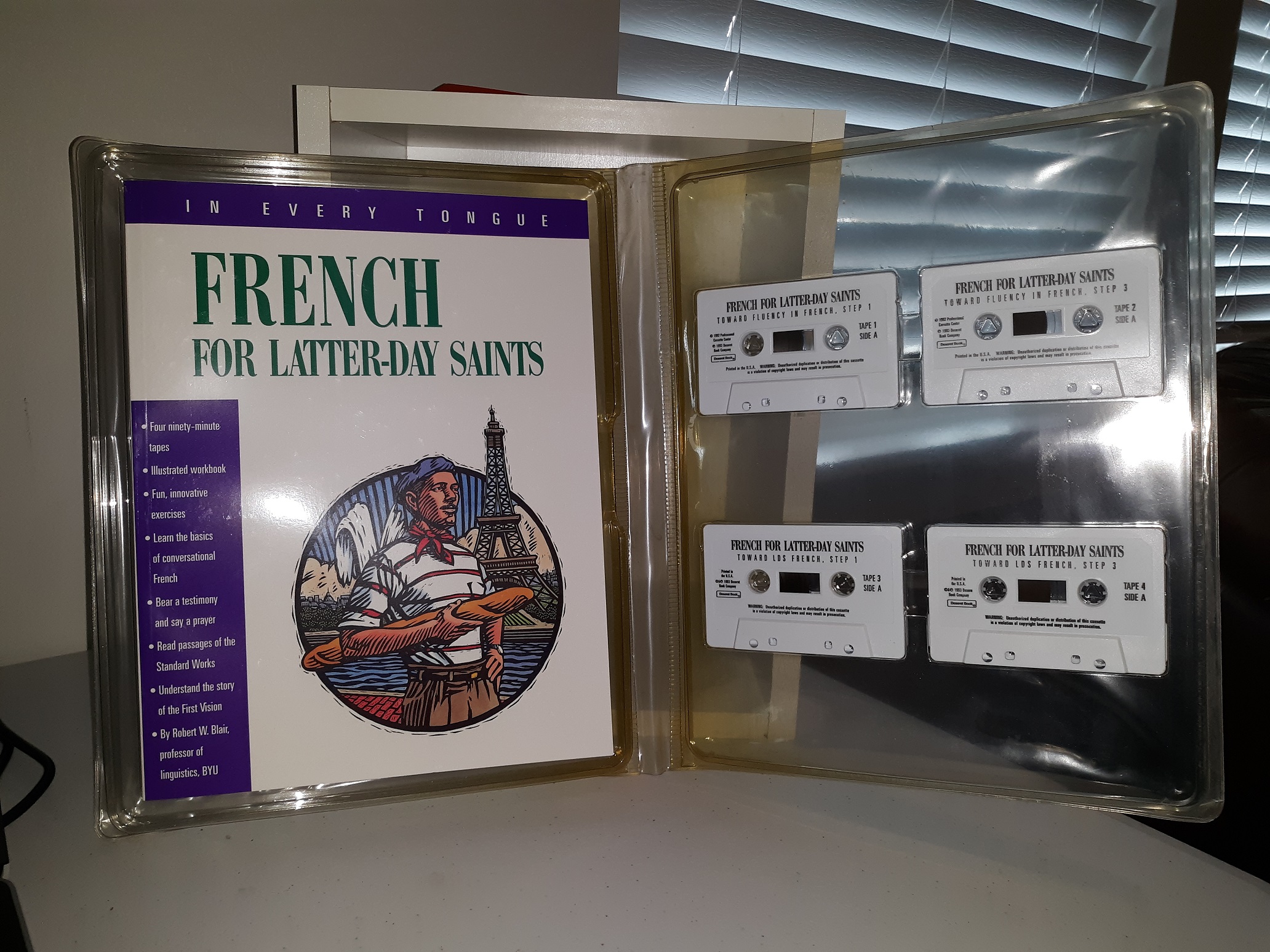 In Every Tongue: French for Latter-day Saints w/ 4 Audio Cassettes (1993) ~  by Robert W. Blair