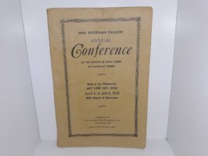 LDS General Conference Report: April 3, 4, and 6, 1938 (1938)