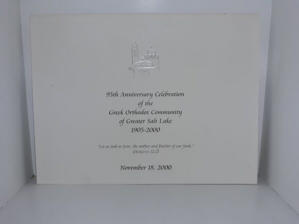95th Anniversary Celebration of the Greek Orthodox Community of Greater Salt Lake: 1905-2000 (2000)