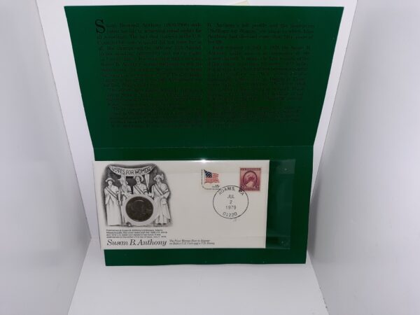 The United States of America Susan B. Anthony Dollar Coin and 1936 Commemorative Stamp