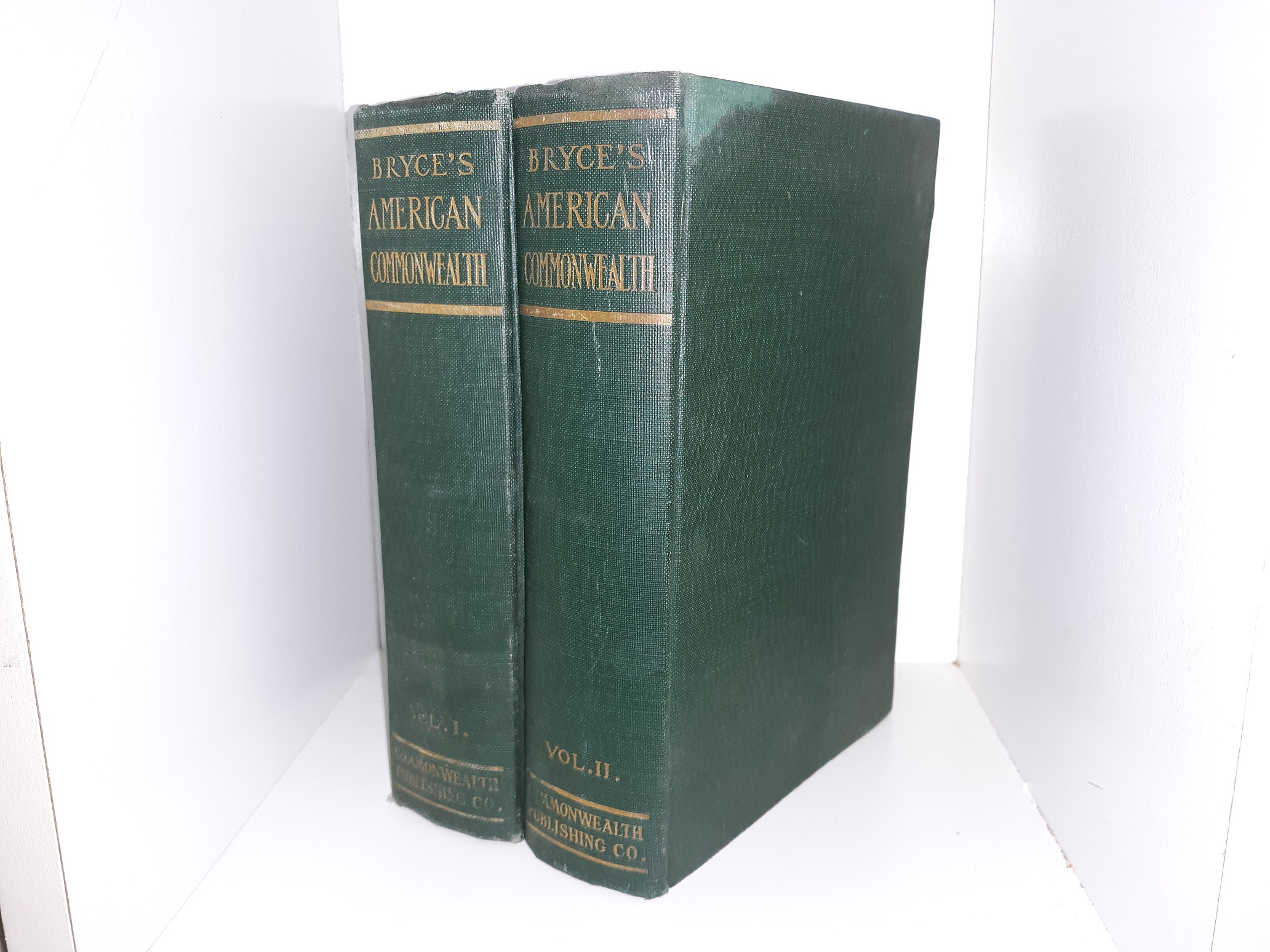 Bryce’s American Commonwealth 2 Vol. Set (1908) ~ by James Bryce