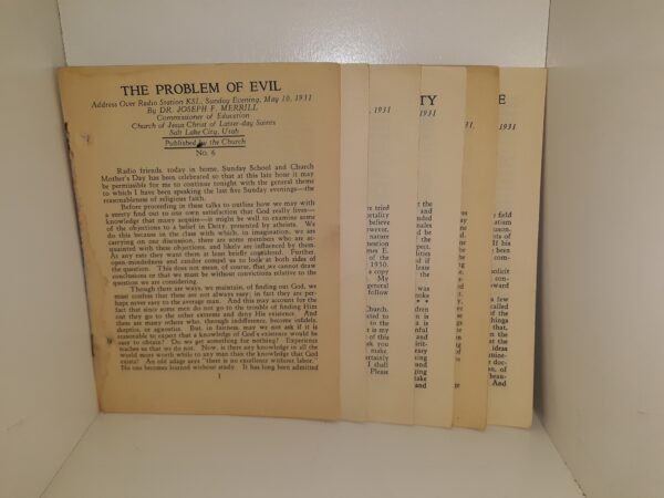 Bundle of 7 LDS Pamphlets by Dr. Joseph F. Merrill (See Details)