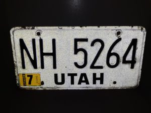 Utah 1986 License Plate: NH 5264