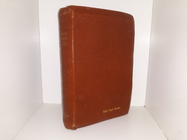 LDS Holy Bible: Ready References (Leather) (Missionary Edition) --- Black Tab Page Indexing Along Page Edges --- Code at end of New Testament:  50 B 77