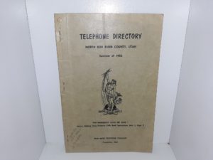 Telephone Directory: North Box Elder County, Utah: Summer of 1956 (1956)