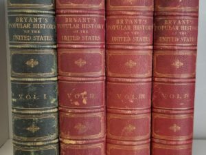 1876 — A Popular History of the United States — 4 Volume Set — 3/4 Leather Bindings — William Cullen Bryant & Sydney Howard Gay