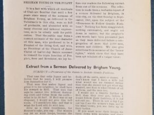 1876 — Mormon Expositor — Vol.1., No.1. — Anti-Mormon Publication (Claims to have vulgar speeches by Brigham Young and Others)