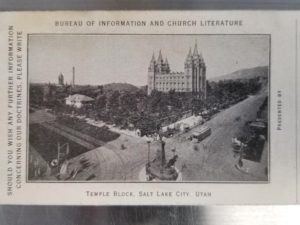 Salt Lake Bureau of Information — Temple Block — Salt Lake City — Card
