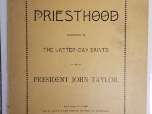 1899 — Items on Priesthood Presented To The Latter-Day Saints — By President John Taylor — Rare Pamphlet!