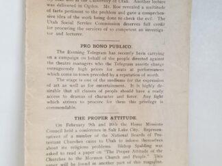 1914 -- The Utah Survey - Vol. 1. No. 6. - February, 1914 -- Episcopal Church in Utah -- [Mormon Content]