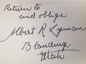 William J. Flake – Pioneer – Colonizer — Inscribed & Signed by Albert R. Lyman