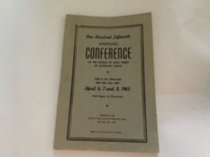 1945- One Hundred Fifteenth Annual Conference April 6,7,and 8 1945