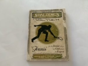 1933- Spalding’s Athletic Library: Tennis for the Junior player- William T. Tilden 2D