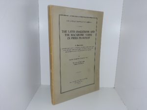 The Latin Insertions and The Macaronic Verse in Piers Plowman (1932) ~ by Sister Carmeline Sullivan, M.A.