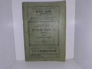 Young Men’s Mutual Improvement Association Junior Manual: 1920-21: Subject: Campfire Stories (1920)