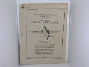Pilot’s Flight Operating Instructions for Army Model P-80A-1 Airplane (1945)