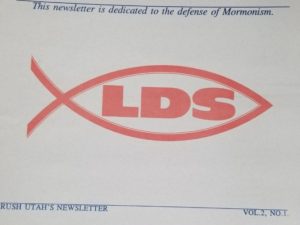 The Defender – Rush Utah’s Newsletter – Vol. 2, No. 1 — “Dedicated to the defense of Mormonism”