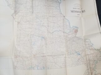 1965 -- Base Map of Missouri -- Folds out to 4 Feet Wide and 3.5 Feet Tall