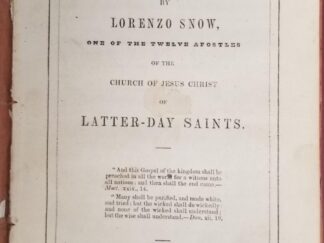 1851 -- The Italian Mission -- Lorenzo Snow, One of the Twelve Apostles of The Church of Jesus Christ of Latter-day Saints