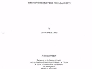 The Influence of Basso Continuo Practice on the Composition & Performance of Late Eighteenth and Early Nineteenth Century Lied Accompaniments— Unbound Thesis