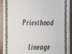 The Priesthood Lineage — Rupert J. Fletcher (Cutlerite) — Pamphlet — In Response to a Question by an RLDS Person