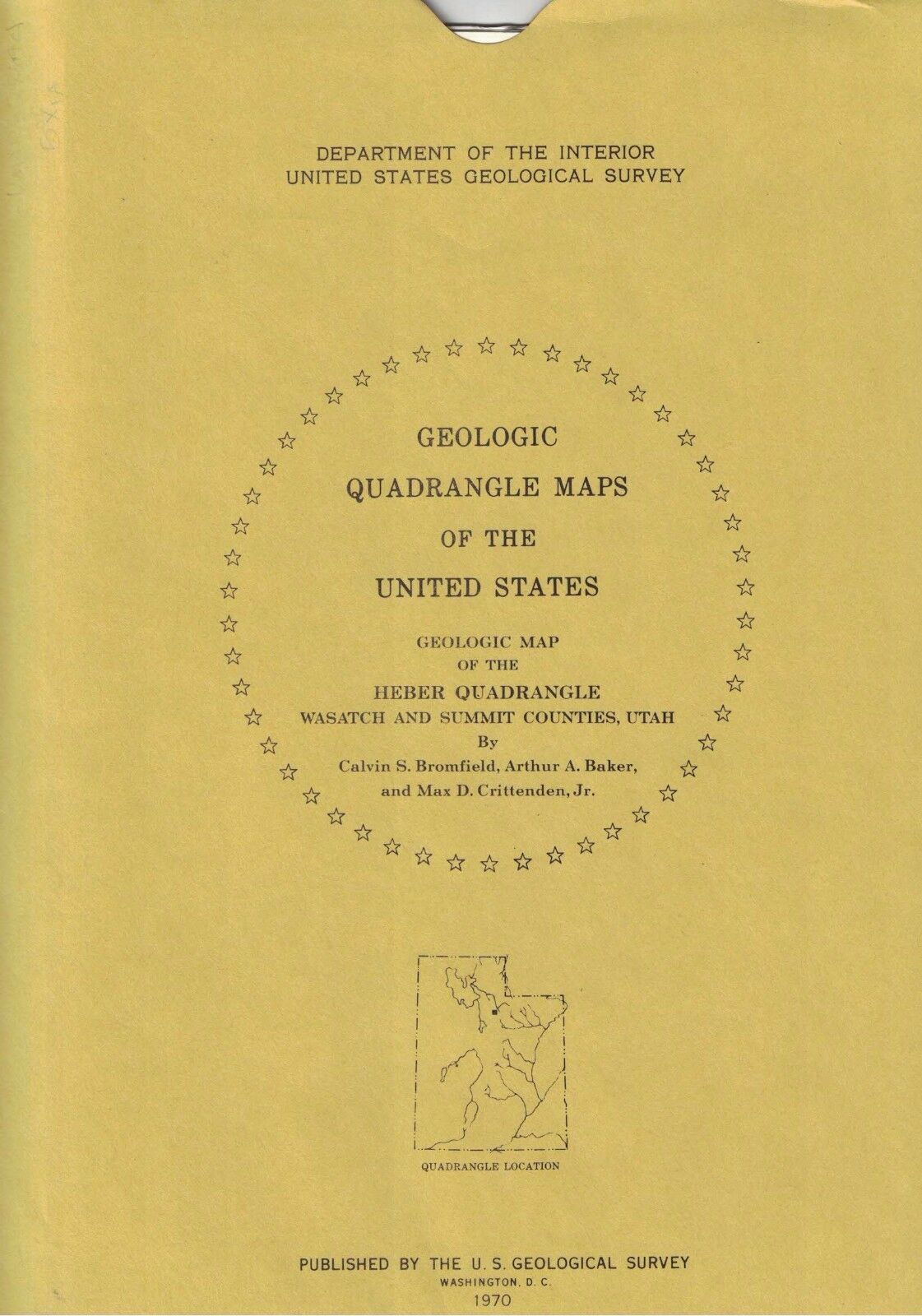 Geologic Map of the Heber Quadrangle, Utah (Map GQ-864)