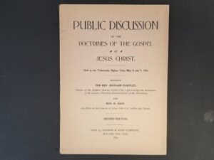 1897 — Public Discussion of the Doctrine of the Gospel of Jesus Christ — Richard Hartley / Ben E. Rich