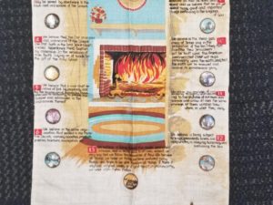 Merrie Miss Banner — With 13 Articles of Faith — With Little Round Glass Pieces — 1 Foot Wide & 2’5″ Tall