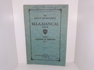 The Adult Department M.I.A. Manual: 1928-29: Subject: Captains of Industry, No. 3 (1928)
