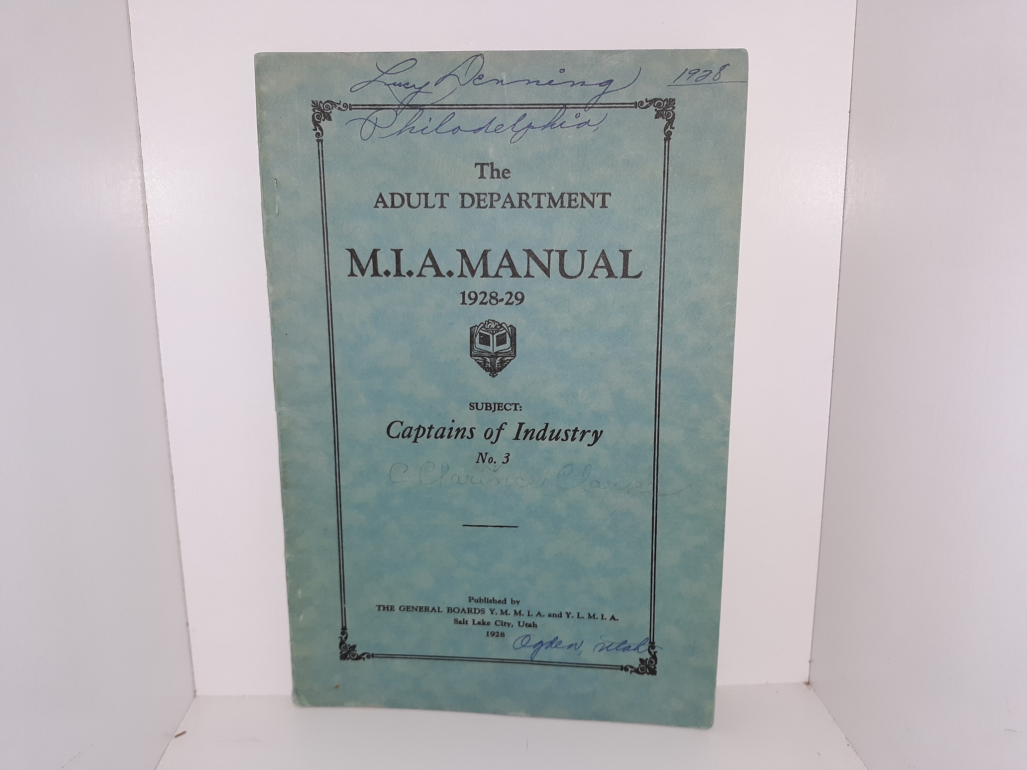 The Adult Department M.I.A. Manual: 1928-29: Subject: Captains of Industry, No. 3 (1928)