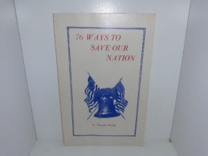 76 Ways to Save Our Nation (1976) ~ by Natasha Decker