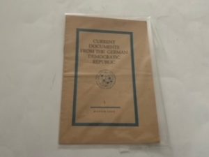 1962- Current Documents from the German Democratic Republic (1)- March 1962