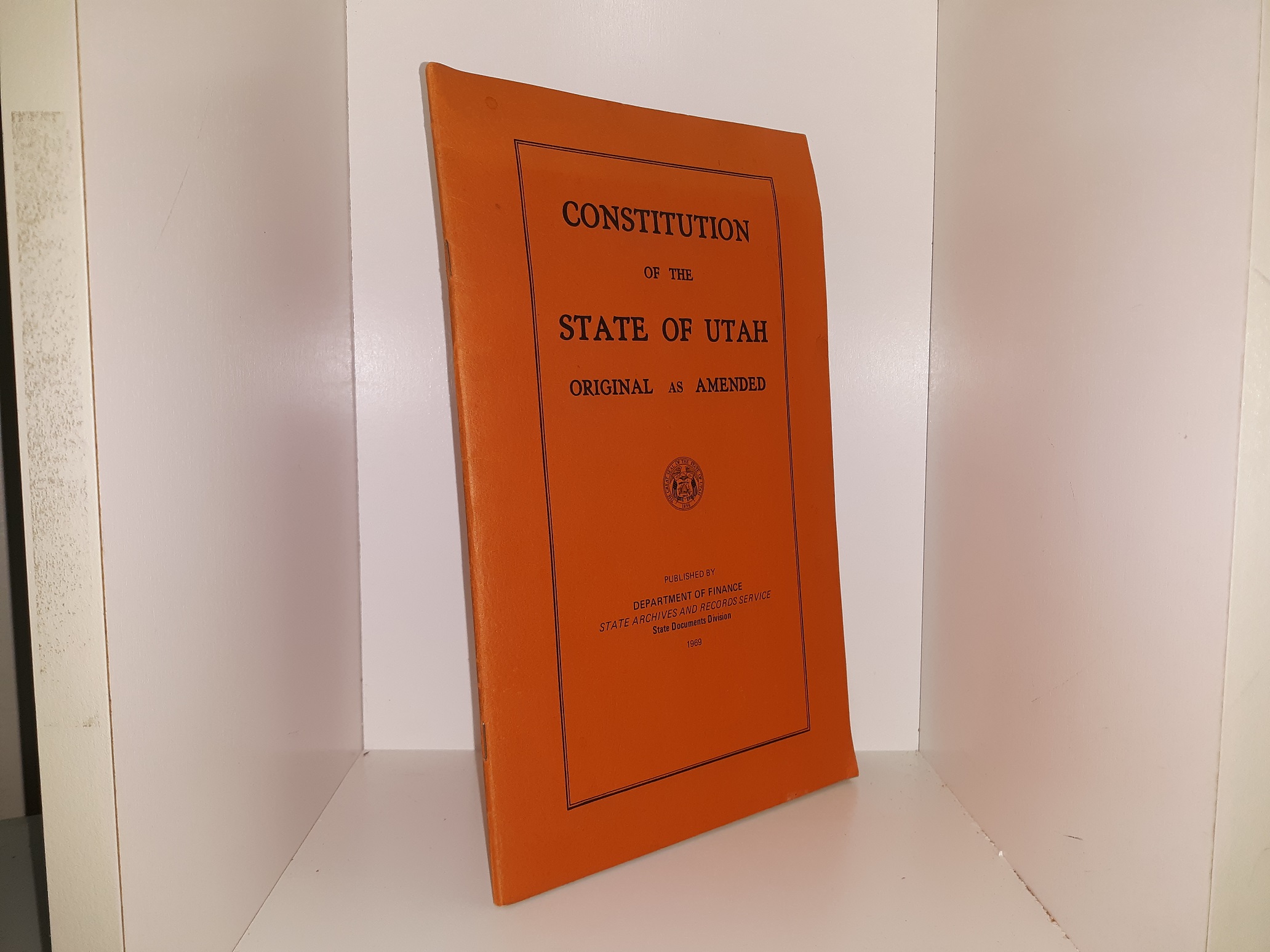 Constitution of the State of Utah: Original as Amended (1969)