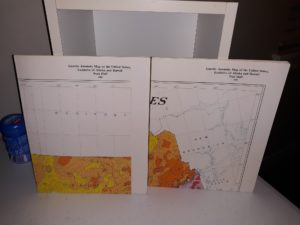 2 Maps of Gravitational Anomalies Exclusive of Alaska and Hawaii, West and East Halves (1982)