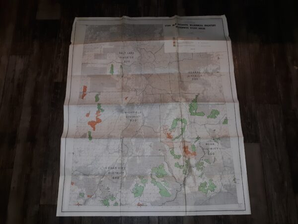 Utah BLM Intensive Wilderness Inventory Wilderness Study Areas (Map) (1980)