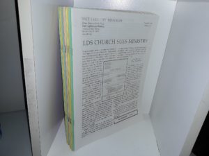 13 Issues of Salt Lake City Messenger Anti-LDS Periodical (See Details)