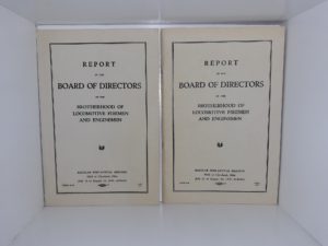 Report of the Board of Directors of the Brotherhood of Locomotive Firemen and Enginemen 2 Editions (See Details)