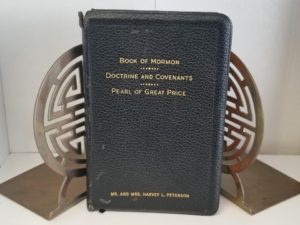 1951 — Triple Combination — Black Bendable Leather Binding — No Title Page in the Book of Mormon — Other 2 Books are Both Dated 1951