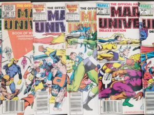 6 Comic Books — The Official Handbook of the Marvel Universe