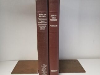 1981 / 1983 --- Church Employee Christmas Gift Edition Leather Books:  Triple Combination (1981) & Jesus the Christ (1981) --- Both Have the First Presidency Stickers Inside the Front Cover