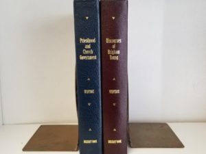 2 LDS Classics by John A. Widtsoe — Leather Spines — Priesthood & Church Government / Discourses of Brigham Young