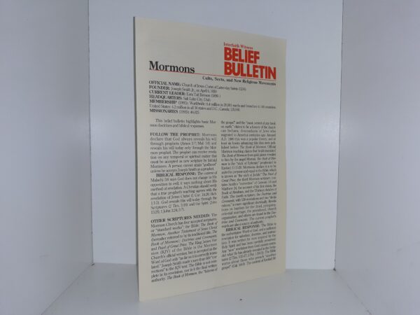 Interfaith Witness Belief Bulletin: Cults, Sects, and New Religious Movements: Mormons (Pamphlet) (1990)