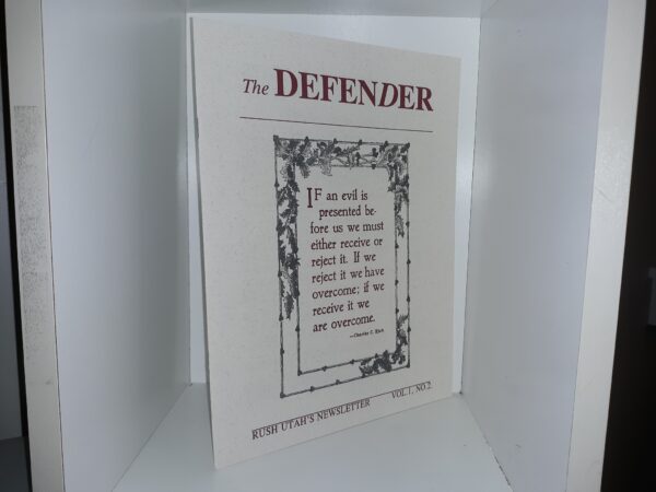 The Defender (Rush Utah’s Newsletter): Vol. 1, No. 2 (1993)