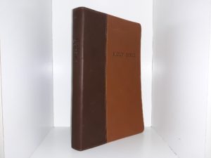 Premium Value Slimline Bible, Large Print, (New Living Translation) NLT, Two-Tone (Leather-Like, Brown/Tan) (2007)