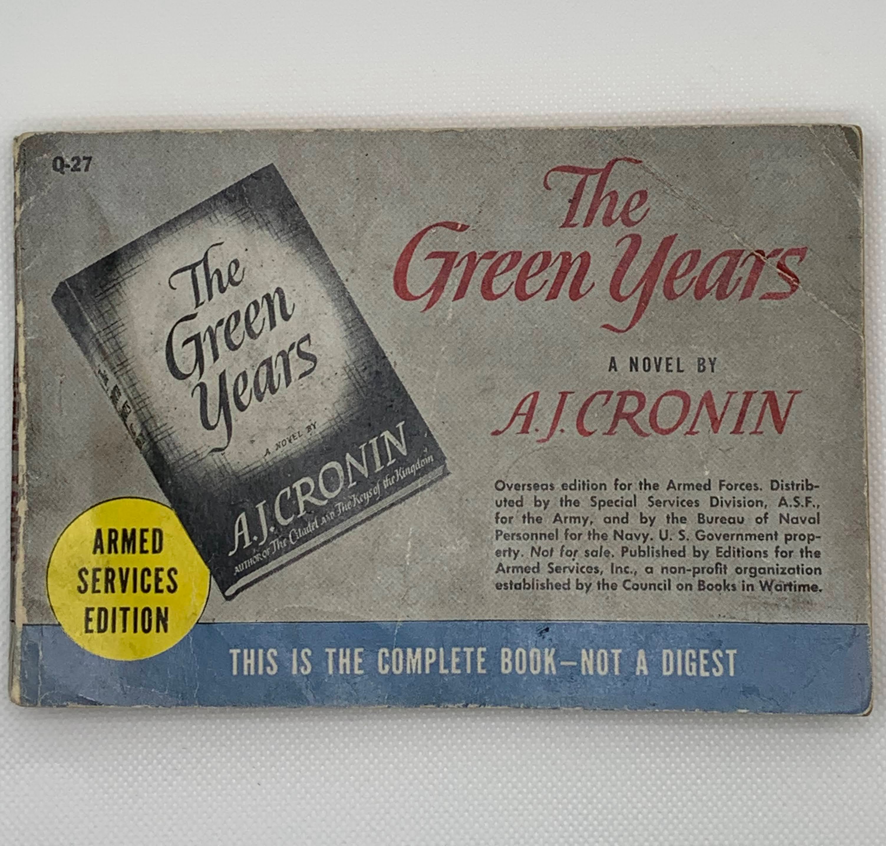 The Green Years by AJ Cronin