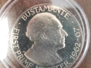 Jamaica – One Dollar – 1972 — Bustamante, First Prime Minister 1962-67 — Coin Dollar