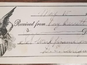 1926 LDS Sunday School Finance Committee Receipt