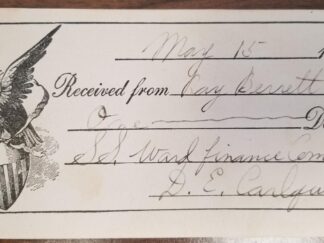 1926 LDS Sunday School Finance Committee Receipt